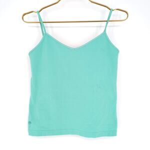 Lilly Pulitzer Green Lined Sweetheart Neck Sleeveless Crop Top Cami - Size M
